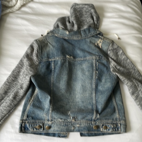 Free People Jean jacket with built-in hoodie US SMALL - Picture 8 of 12
